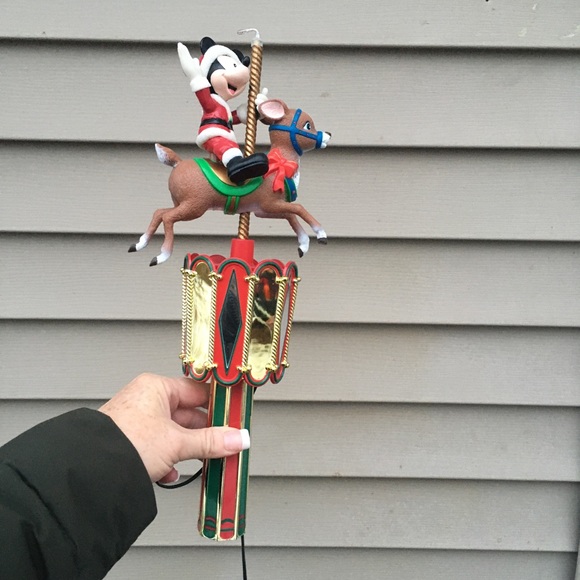 Mickey Mouse carousel Christmas tree topper